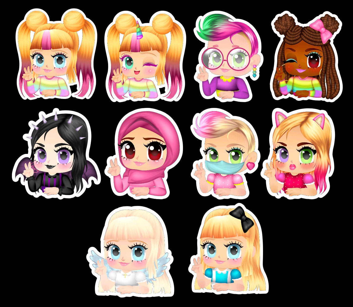 Cute Anime Girl Avatar, Anime Stickers Avatar