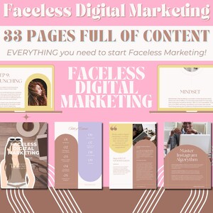 Faceless Digital Marketing and Passive Income Guide | 33-Page eBook on Content Creation, Email Marketing & Store Launch