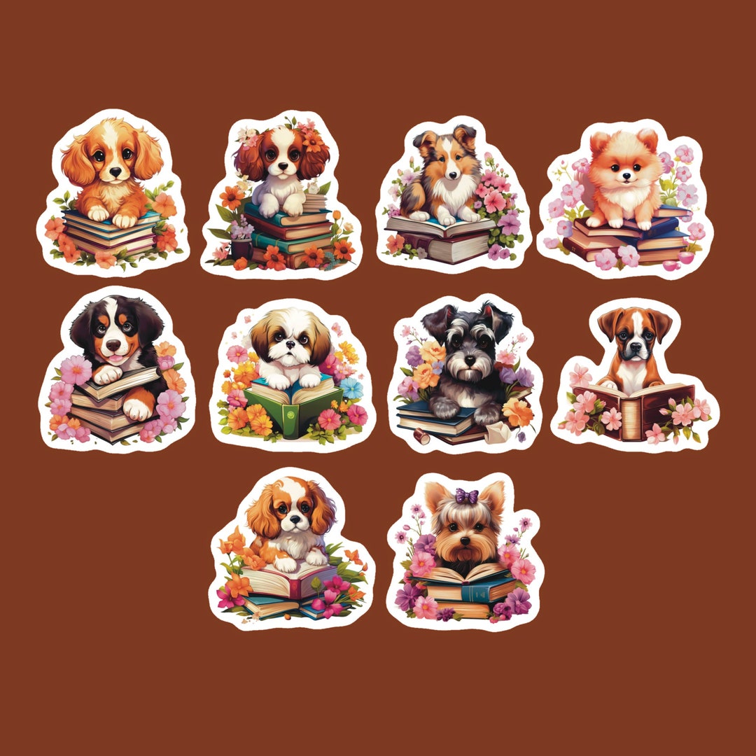 Target Dog Sticker Book Dogs Reading Stickers, Set of 20 Stickers, Dog Stickers, Reading ...