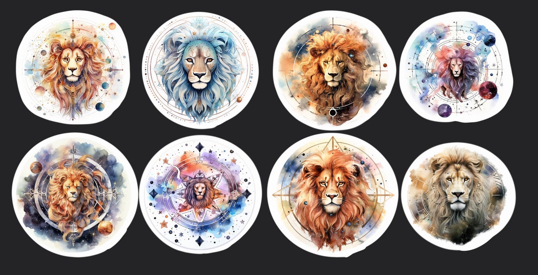 Leo Stickers, Set of 24 Stickers, Journal Stickers, Die Cut Stickers ...