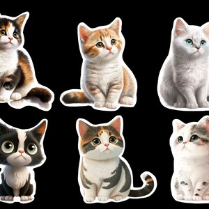 Cat Magnets, Decorative Magnets, Kitten Magnets, Kawaii Magnets, Kitty Decor Magnet, Fridge Magnets, Custom Magnet, Cats, Cat, Cute Kitten