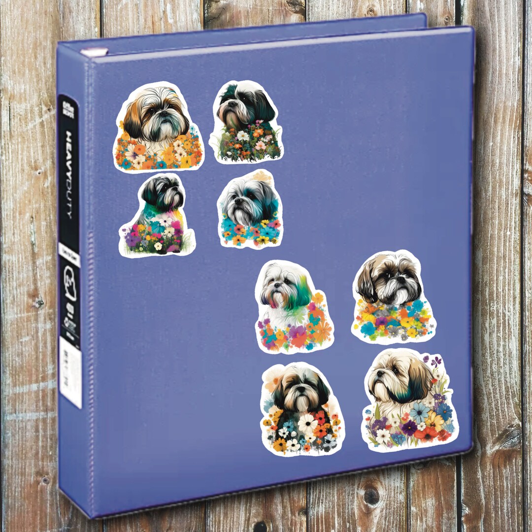 Shih Tzu Dog, Set of 24 Sticker, Sticker, Journal Sticker, Die Cut ...