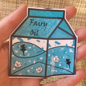Fairy Oil Milk Carton Sticker, Sticker, Laptop Sticker, Journal Sticker, Die Cut Stickers, Juice Box Sticker