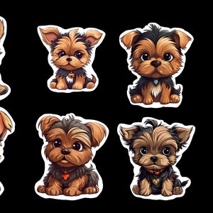 Kawaii Yorkie Magnets, Decorative Magnets, Dog Magnets, Cartoon Dog Magnets, Decor Magnet, Fridge Magnet, Yorkie Puppies, Yorkshire Terrier