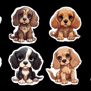 Kawaii Cocker Spaniel Magnets, Decorative Magnets, Dog Magnets, Cartoon Dog Magnets, Decor Magnets, Fridge Magnet, Cocker Spaniel Puppies