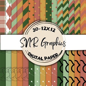 Taurus Digital Paper Bundle 12X12, Scrapbook Paper, Wallpaper, Digital Background,  Zodiac Paper, Astrology Background, Bull, Green