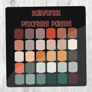 Rainforest Procreate Color Palette, 30 Color Palette, Complimentary ...