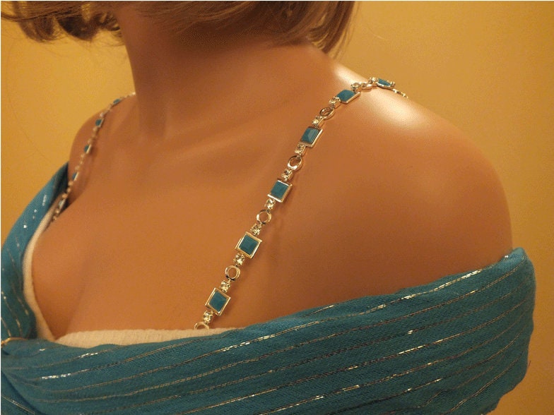 Elegant Acrylic Diamond Crystal Rhinestone Bra Shoulder Straps Women Strap  1pair