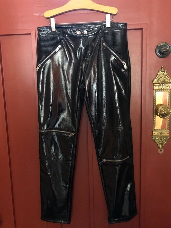 leather patent pants