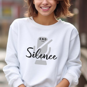 End the Silence Sweatshirt for Mental Health Gifts, Self Care Gift, Self Care Sweatshirt