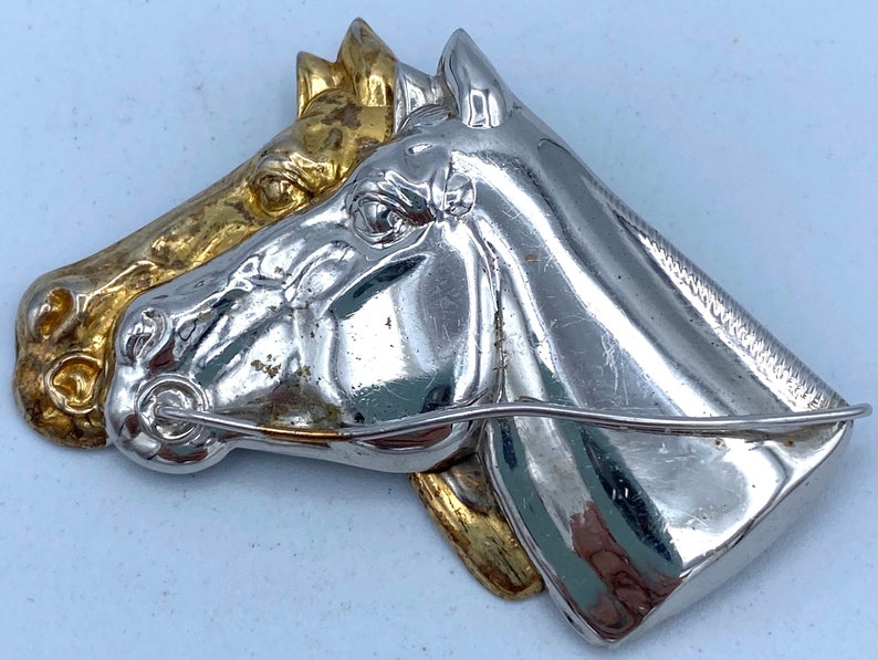 Coro sterling horses head brooch pin | Etsy