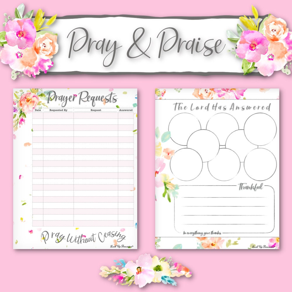 Floral Printable Church Planner Kit Bible Reading Plan - Etsy
