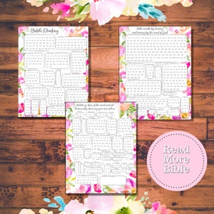 Floral Printable Church Planner Kit Bible Reading Plan, Prayer Requests ...