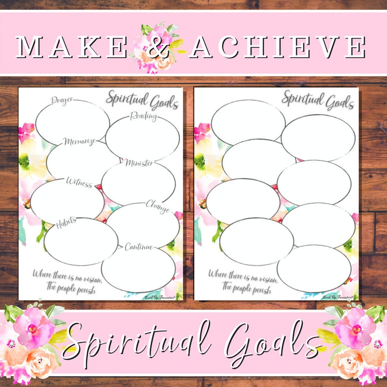 Floral Printable Church Planner Kit Bible Reading Plan, Prayer Requests ...