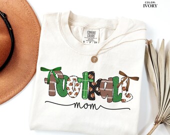 Football Mom Shirt, Game Day Comfort Colors Football Tee, Football Mama Shirt, Fall Football Mom Shirt, Mom Football T-Shirt, Game Day Shirt