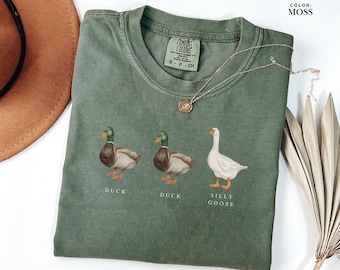 Duck Duck Silly Goose Shirt, Funny Goose T-Shirt, Silly Goose Sweatshirt, Farm Animal Shirt, Funny Crewneck, Graphic Tee, Gift for Her