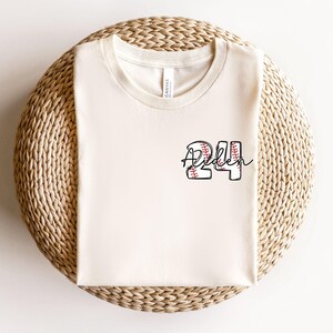 Custom Baseball Mom Shirt, Personalized Baseball Name and Number Tee, Sports Mom T-Shirt, Baseball Team Shirt, Game Day Outfit, Gift for Her