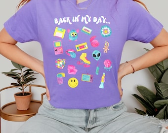 Back in My Day 90s Nostalgia Shirt, Retro 80s Comfort Colors Tee, Vintage Gen X Vibe, Millennial Memory T-Shirt, 40th 30th 35th Birthday