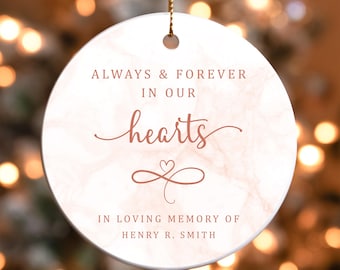 Personalized Memorial Ornament, In Loving Memory Keepsake, Custom Remembrance Christmas Ornament, Sympathy Gift for Loss of Loved One