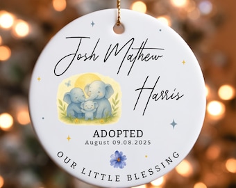 Adoption Ornament, Personalized Adoption Gift for New Parents, Gotcha Day Keepsake, Forever Family Christmas Ornament, Officially Adopted