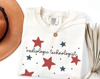Rad Tech 4th of July Shirt, Patriotic Radiologic Technologist Tee, Comfort Colors® Tech Shirt, USA Flag X-Ray Gift, Independence Day Tee