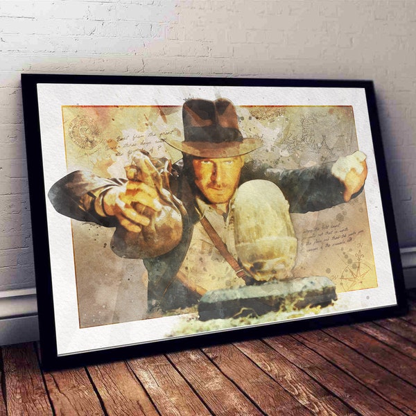 Indiana Jones Movie Poster Art Print