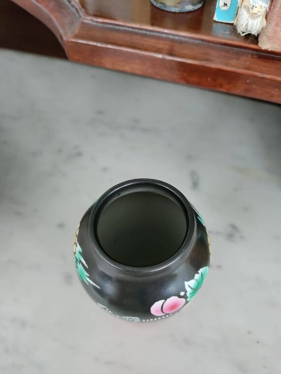 Vintage Shelley Bud Vase: Art Nouveau Ceramic with Fruit Detail