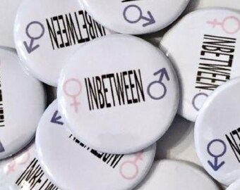 Inbetween Non Binary Pride Pin Button