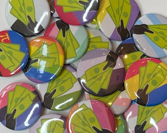 Rainbow Capitalism Pride Flag Pin Botón LGBT+ Queer Lesbian Gay Bisexual Trangénero