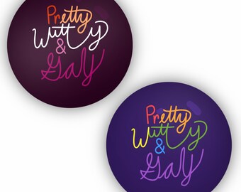 Pretty Witty and Gay West Side Story Broadway Musical Pride Gay Lesbian Pin Button