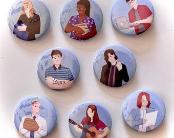 Dear Evan Hansen Musical Broadway Character Pin Buttons Connor Evan Jared Alana Zoe Cynthia Larry Heidi