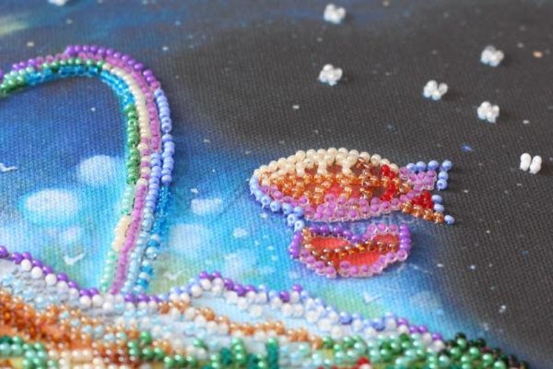 Universe DIY Bead Embroidery Kit DIY Gift Idea Needlepoint Kits Home