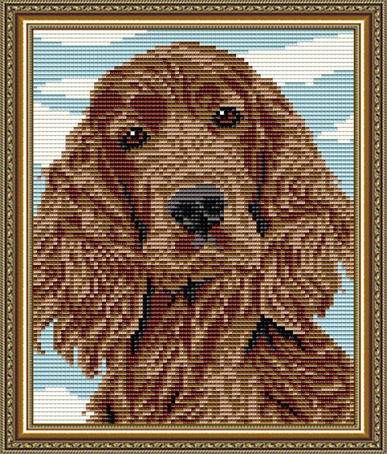 DIY Diamond Painting Kit Irish Setter Dog Full Square Drill Diamond