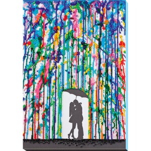 DIY Bead Embroidery Kit, Colorful rain for lovers, Needlepoint kits Home wall decor Embroidery art Needlework beading on art canvas