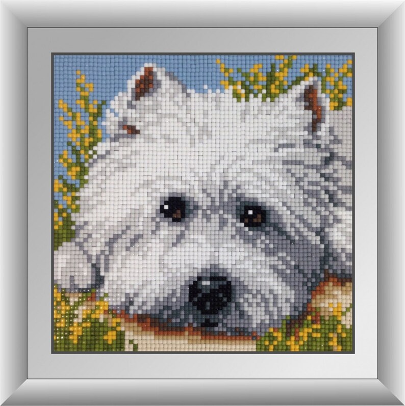 DIY Diamond painting kit West Highland White Terrier Dog Full Etsy