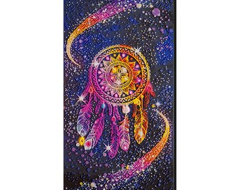 DIY Bead Embroidery Kit Dreamcatcher Needlepoint kits Home decor Embroidery art Beaded set Needlepoint beading