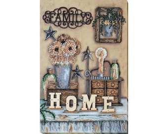 DIY Bead Embroidery Kit: Family Relations Home Decor Beading kit