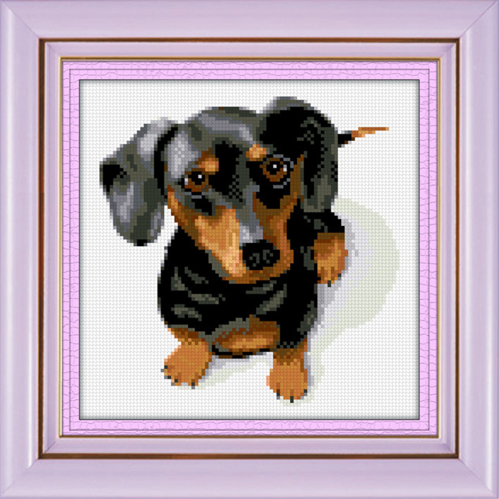 DIY Diamond painting kit Dachshund Dog Full square drill Etsy