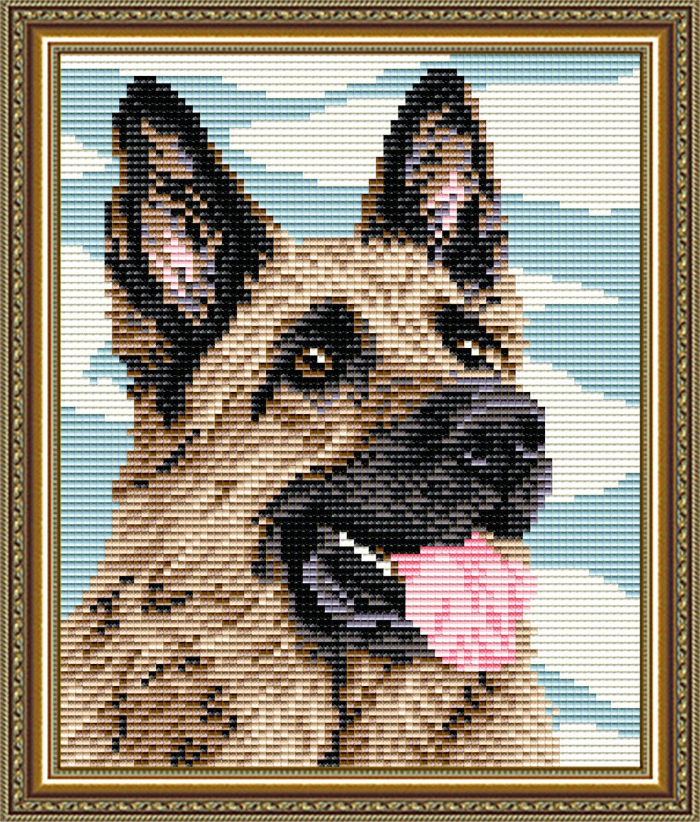 DIY Diamond Painting Kit German Shepherd Dog Full Square Drill Diamond  Embroidery Kit 5D Rhinestones Painting Kit for Adults and Kids 