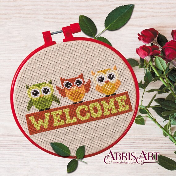 20x20cm Cross Stitch DIY Needlework Kit Embroidery Starter For Beginner 2020