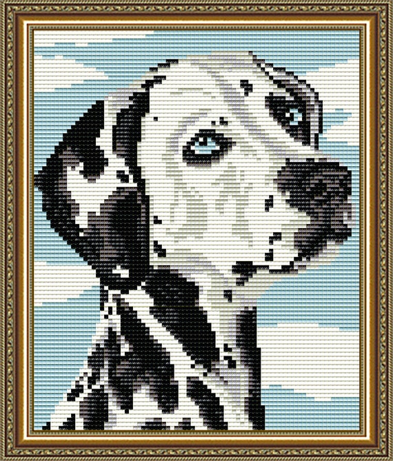 DIY Diamond Painting Kit Dog Dalmatian Full Square Drill Diamond Embroidery Kit  Diamond Mosaic Rhinestones Painting Kit for Adults and Kids 