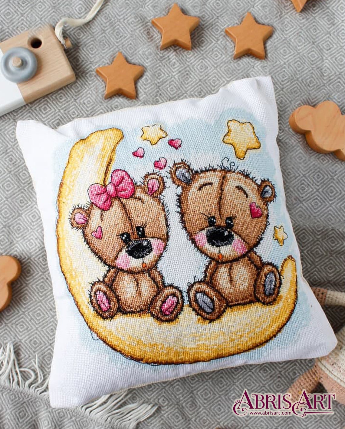 DIY Cross Stitch Kit Pillow Case 11.8x11.8 inch / 30x30 cm Etsy