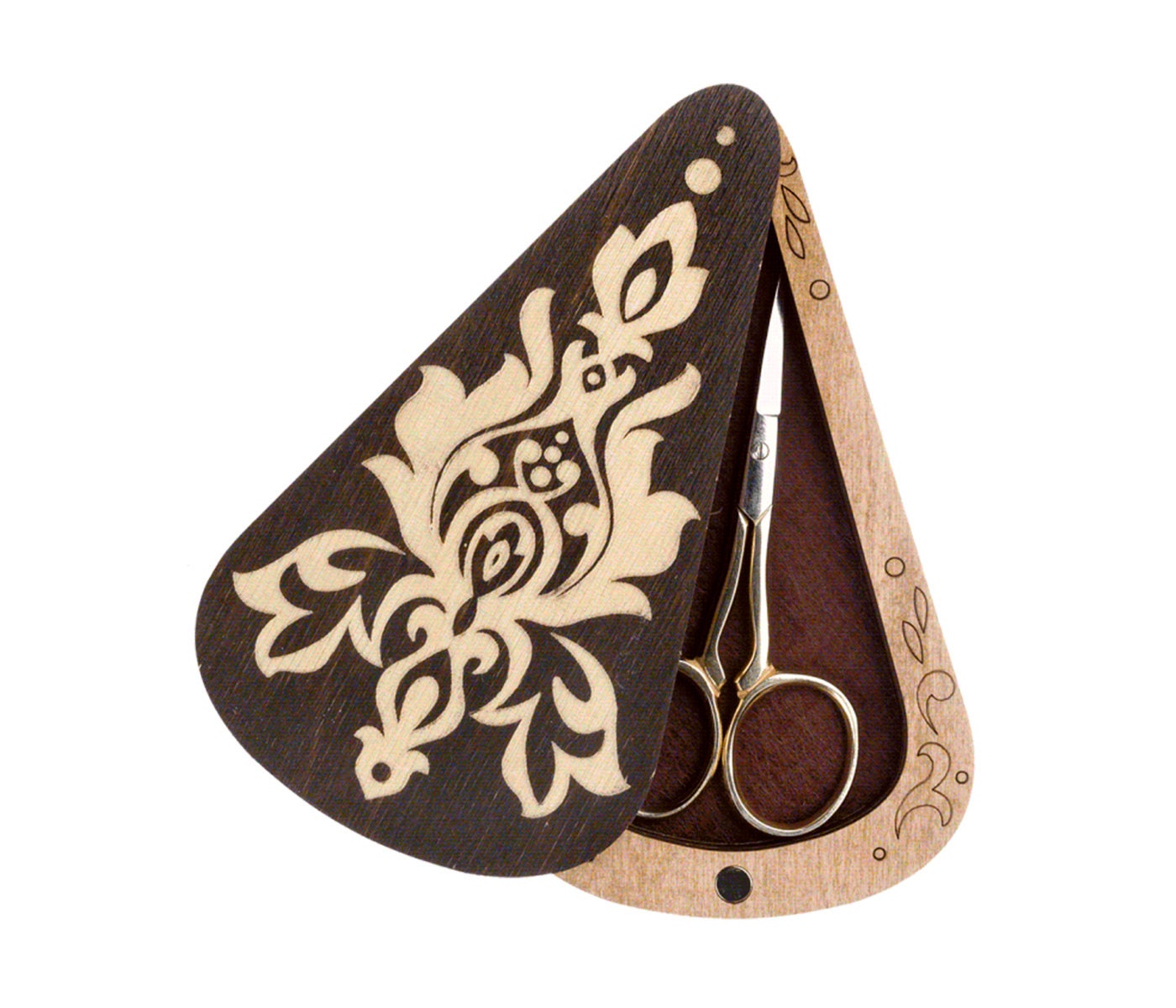 Scissors organizer Scissors wooden box embroidery & sewing Etsy