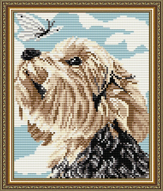 Golden Retriever Dog Diamond Painting Cute Pet Design Embroidery Wall  Decoration