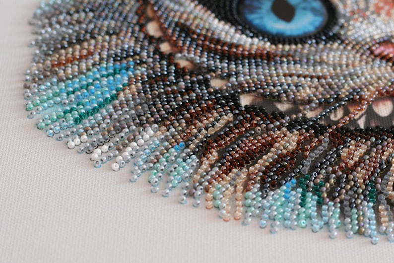 Diy bead embroidery kit cheshire cat needlepoint kits home  etsy Diy bead embroidery kit cheshire cat needlepoint kits home  etsy