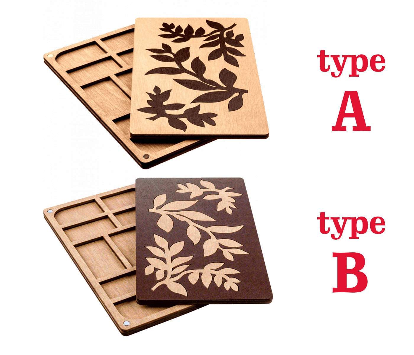 Perlen-Organizer mit Holzdeckel und Nadelminder Magnete Holz | Etsy