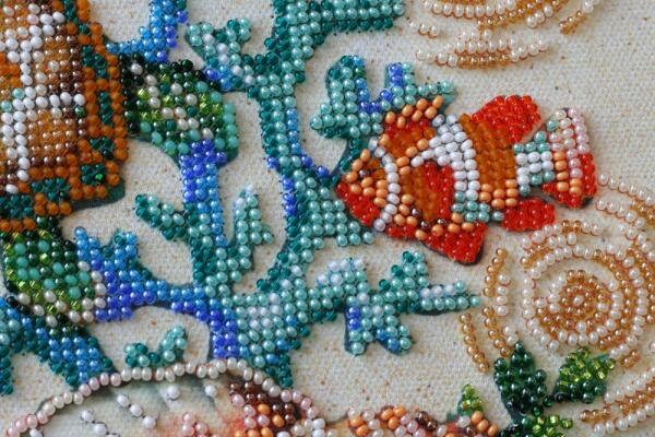 Bead Embroidery Kit DIY Craft Kit stamped Embroidery Needlepoint Tiger  td-027