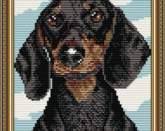 DIY Diamond Painting Kit Dachshund dog, Full Square Drill