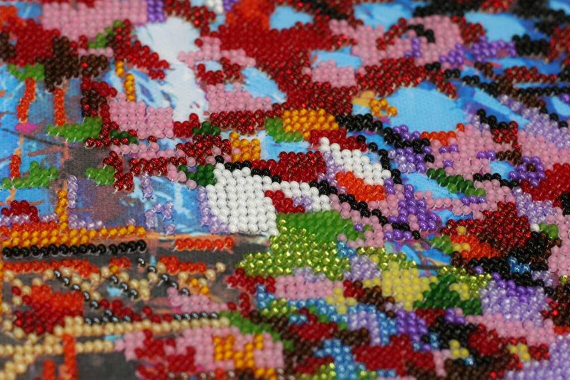 France Paris DIY Bead Embroidery Kit DIY Gift Idea Etsy