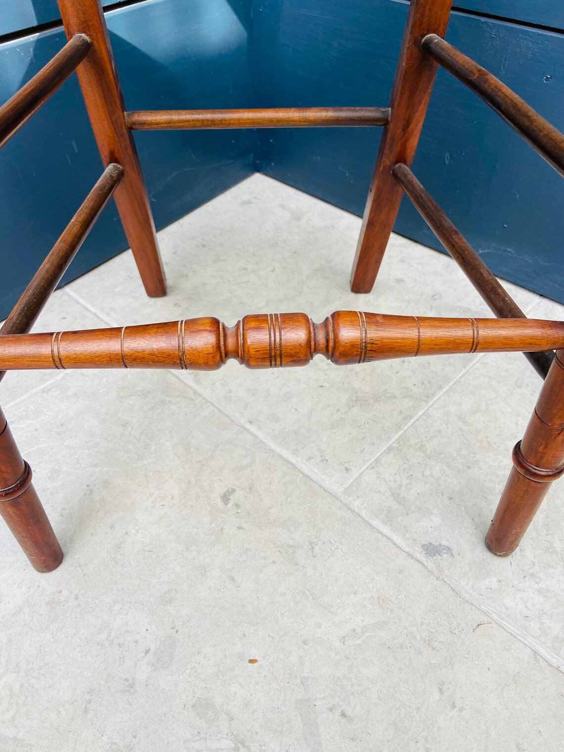 Vintage Antique Wood Cane Rattan Mid Century Chair Bedroom Etsy UK